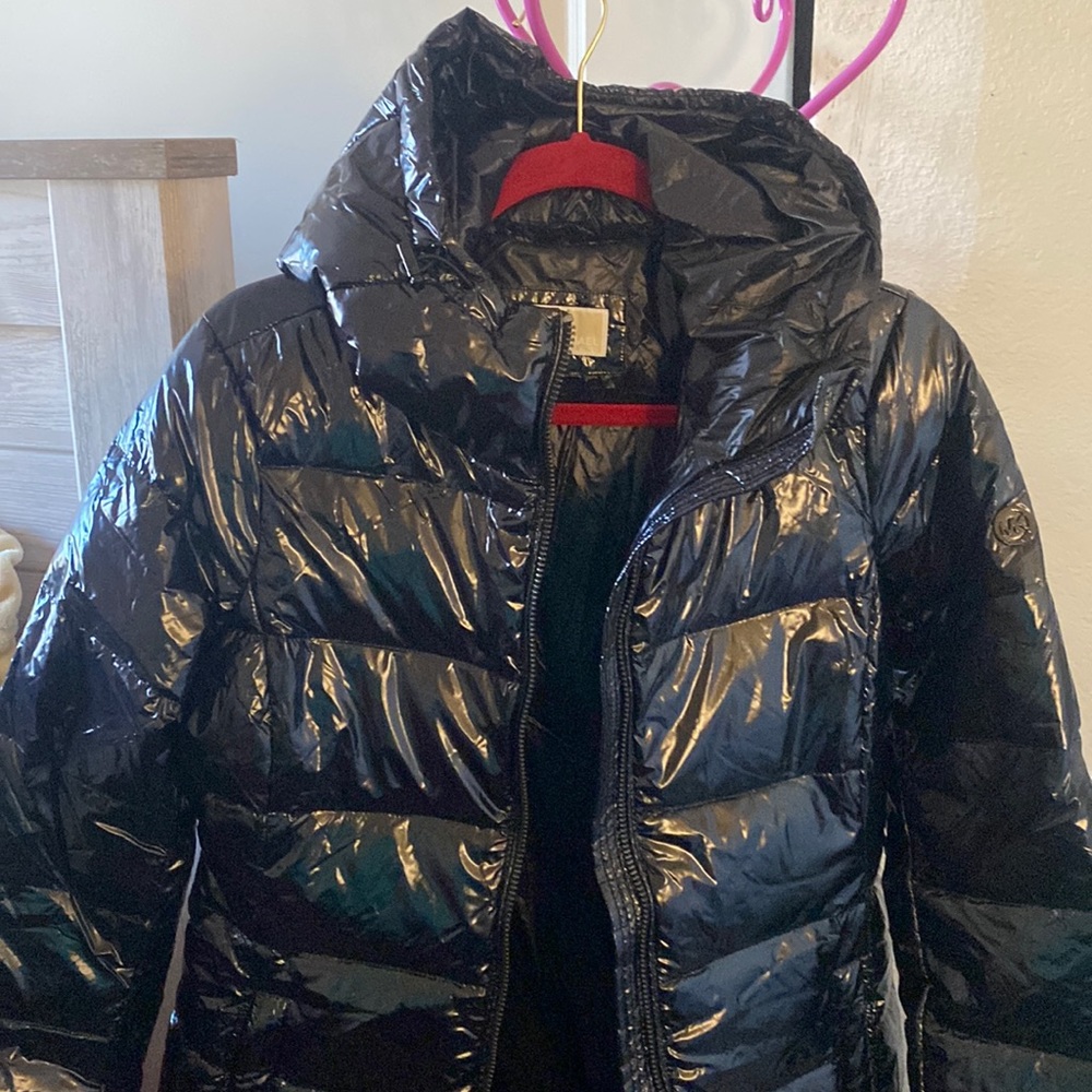 Puff beautiful black long jacket for winter